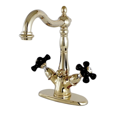 Duchess 2-Handle Bathroom Faucet W/Brass Pop-Up & Cover Plate,Brass